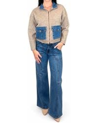 Charlie b - Long Sleeve Zipped Sweater Jacket - Lyst