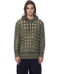 Nicolo Tonetto - Army Perforated Cotton Hoodie - Lyst