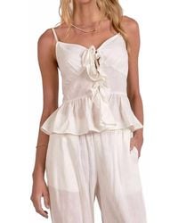 Elan - Tie Front Spaghetti Strap Top - Lyst