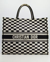 Dior - Large Andchequered Book Tote Bag Rrp £2,550 - Lyst