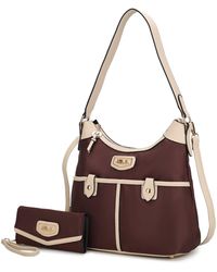 MKF Collection by Mia K - Harper Nylon Hobo Shoulder Handbag With Matching Wallet - Lyst