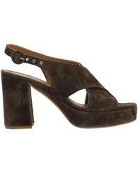 Julie Dee - Crossed Bands Suede Sandals - Lyst