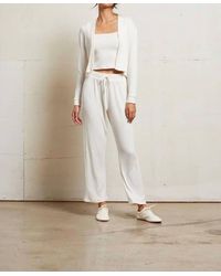 PERFECTWHITETEE - Remi Sweater Rib Drawstring Pant - Lyst