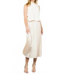 Thml - Pleated Skirt Midi Dress - Lyst