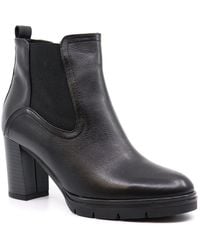 ATELIER - Ruby Leather Ankle Bootie - Lyst