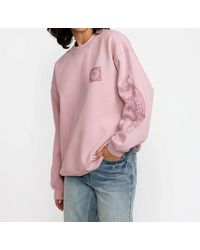 RVCA - Baggie Boyfriend Crew Sweater - Lyst