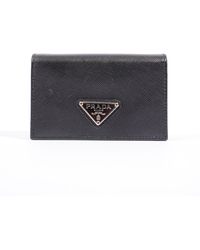 Prada - Card Case Saffiano Leather - Lyst