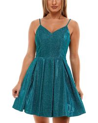 B Darlin - Juniors Glitter Open Back Cocktail And Party Dress - Lyst