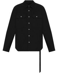 Rick Owens - Long Sleeve Shirt With Chest Flap Pockets - Lyst