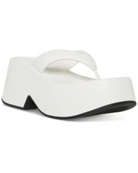 Madden Girl - L14498568 Faux Leather Thong Platform Sandals - Lyst