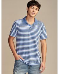 Lucky Brand - Venice Burnout Short Sleeve Flat Knit Polo - Lyst