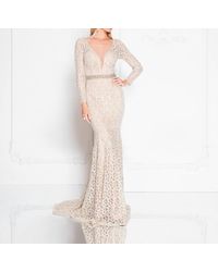 Terani - Long Sleeves Lace Gown - Lyst