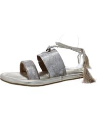 Johnston & Murphy - Zoey Faux Suede Metallic Slide Sandals - Lyst