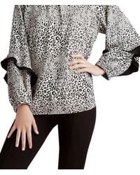Kensie - Long Sleeve Woven Top - Lyst