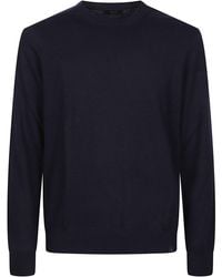 Fay - Classic Fine-Knit Crewneck Virgin Wool Sweater - Lyst