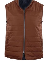 Hagen - Flannel & Microfiber Reversible Vest - Lyst
