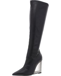 SCHUTZ SHOES - Filipa Glam Embellished Leather Knee-High Boots - Lyst