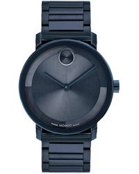 Movado - Bold Blue Dial Watch - Lyst