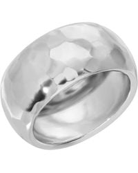 Eklexic - Hammered Domed Ring - Lyst
