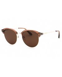 Tom Ford - Round Full Rim, With A Shiny Light Frame And Lens - Lyst