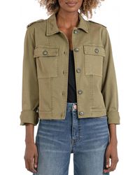 Kut From The Kloth - Rosalyn Twill Trucker Jacket With Flap Pockets - Lyst