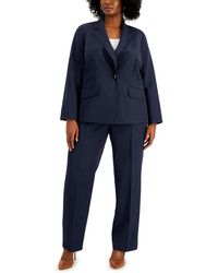 Le Suit - Plus Pinstripe Career Pant Suit - Lyst