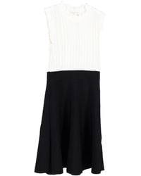 Sandro - Sandro Edda Two-Tone Knitted Mini Dress - Lyst