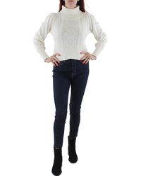 BCBGMAXAZRIA - Cable Knit Pullover Turtleneck Sweater - Lyst
