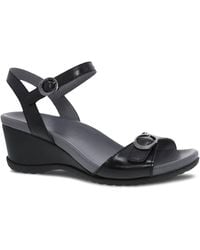 Dansko - Arielle Leather Wedge Sandals - Lyst