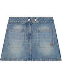 Courreges - "Signature" Denim Mini Skirt - Lyst