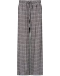 Ermanno Scervino - Plaid Wide-Leg Drawstring Trousers - Lyst
