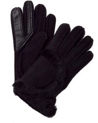 UGG - Exposed Seam Suede Gloves - Lyst