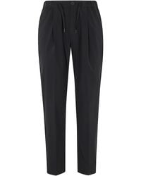 Herno - Drawstring Technical Fabric Straight-Leg Pants - Lyst