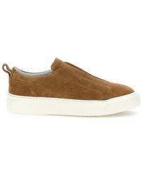 Kiton - Suede Slip-On Sneakers - Lyst