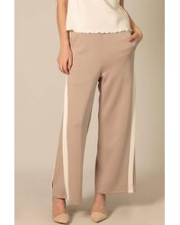 P.Cill - Side Contrast Double Stripe Wide Leg Pants - Lyst