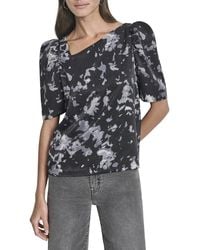 DKNY - Asymmetrical Short Sleeve Top - Lyst