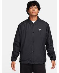 Nike - Club Coaches Jacket Drawcord Hem Snap Front Fts765 - Lyst