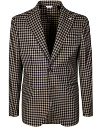 Manuel Ritz - Monochrome Pied De Poule Tailored Jacket - Lyst