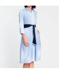 Hinson Wu - Riley 3/4 Sleeve Ombre Gingham Dress - Lyst