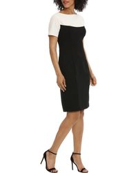 Maggy London - Colorblock Polyester Wear To Work Dress - Lyst