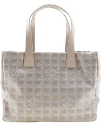 Chanel - Travel Line Canvas Tote Bag (pre-owned) - Lyst