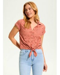 Fdj - Eyelet Button Down Shirt - Lyst