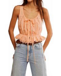 Free People - Alana Lace Tank Top - Lyst