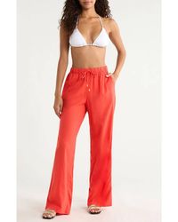 Elan - Drawstring Wide Leg Cover-Up Pants - Lyst