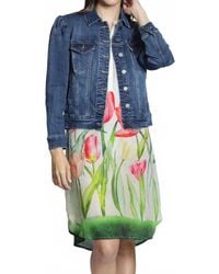 Apny - Puff Sleeve Jean Jacket - Lyst
