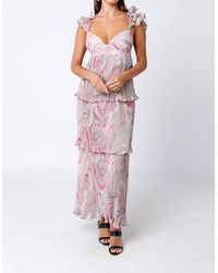 Olivaceous - Ruffled Maxi Dress - Lyst