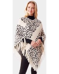 TRUEDAMES - Leopard Patterned Poncho - Lyst