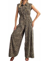 Eesome - Print Sleeveless Jumpsuit - Lyst
