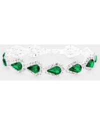 Fashnzfab - Teardrop Rhinestone Link Evening Bracelet - Lyst
