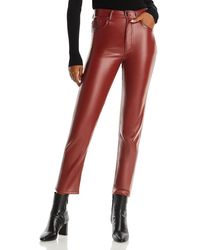 Anine Bing - Sonya Faux Leather Slim Fit Cropped Pants - Lyst